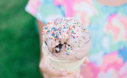 girl holding ice cream cone