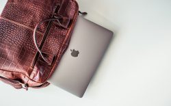 laptop in bag