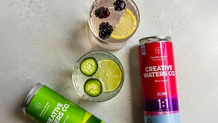 Overhead beverage shot